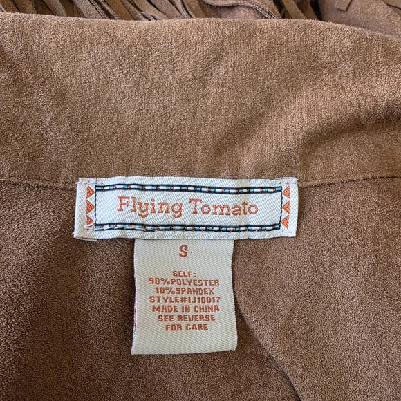 Flying Tomato Tan Leather Jacket with Fringe - Picture 8 of 8